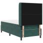 Preview: Boxspringbett mit Matratze Dunkelgrün 80 x 200 cm Samt