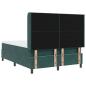 Preview: Boxspringbett mit Matratze Dunkelgrün 140 x 190 cm Samt