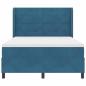 Preview: Boxspringbett mit Matratze mit Kopfteil Blau 140 x 190 cm Samt