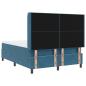 Preview: Boxspringbett mit Matratze mit Kopfteil Blau 140 x 190 cm Samt