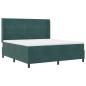 Preview: Boxspringbett mit Matratze Dunkelgrün 180 x 200 cm Samt