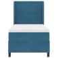 Preview: Boxspringbett mit Matratze mit LED Blau 80 x 200 cm Samt