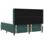 Preview: Boxspringbett mit Matratze mit LED Dunkelgrün 180 x 200 cm Samt