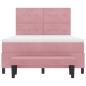 Preview: Boxspringbett mit Kissen mit Kopfteil Rosa 200 x 140 cm Samt