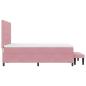 Preview: Boxspringbett mit Kissen mit Kopfteil Rosa 200 x 140 cm Samt