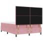 Preview: Boxspringbett mit Kissen mit Kopfteil Rosa 200 x 140 cm Samt