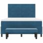 Preview: Boxspringbett mit Kopfteil Dunkelblau 200 x 160 cm Samt