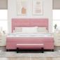 Preview: Boxspringbett mit Kopfteil Rosa 200 x 180 cm Samt