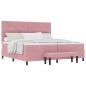 Preview: Boxspringbett mit Matratze mit Kopfteil Rosa 200 x 200 cm Samt