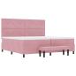 Preview: Boxspringbett mit Matratze mit Kopfteil Rosa 200 x 200 cm Samt