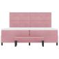 Preview: Boxspringbett mit Matratze mit Kopfteil Rosa 200 x 200 cm Samt
