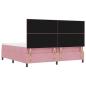Preview: Boxspringbett mit Matratze mit Kopfteil Rosa 200 x 200 cm Samt