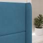 Preview: Kopfteil Ohr Blau 80 x 16 x 4 cm Samt