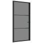 Preview: Innentür 102,5x201,5 cm Schwarz ESG-Glas und Aluminium