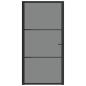 Preview: Innentür 102,5x201,5 cm Schwarz ESG-Glas und Aluminium