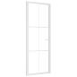 Preview: Innentür 76x201,5 cm Weiß ESG-Glas und Aluminium