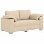 Preview: Zweisitzer-Sofa Creme 160 cm Stoff
