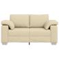 Preview: Zweisitzer-Sofa Creme 160 cm Stoff