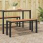 Preview: ARDEBO.de - Gartenbank Braun 100 x 28 x 45 cm Stahl