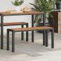 Preview: Gartenbank Braun 100 x 28 x 45 cm Stahl