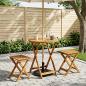 Preview: ARDEBO.de - Klappbarer Gartentisch Natur Ø60 x 75 cm Massivholz Akazie