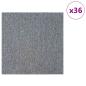 Preview: Teppichfliese Hellgrau 50 x 50 cm 36 stk. PP und Bitumen