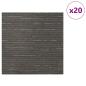 Preview: Teppichfliese Gestreift Dunkelbraun 50 x 50 cm 20 stk.