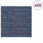 Preview: Teppichfliese Gestreift Blau 50 x 50 cm 20 stk. PP und Bitumen