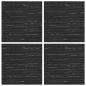 Preview: Teppichfliese Gestreift Schwarz 50 x 50 cm 4 stk.