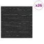 Preview: Teppichfliese Gestreift Schwarz 50 x 50 cm 36 stk.