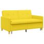 Preview: Schlafsofa Ausziehbar Helles Gelb 154 x 94,5 x 80,5 cm Stoff