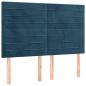 Preview: Boxspringbett mit Matratze Dunkelblau 140x190 cm Samt