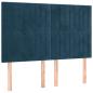 Preview: Boxspringbett mit Matratze Dunkelblau 140x200 cm Samt