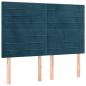 Preview: Boxspringbett mit Matratze Dunkelblau 140x190 cm Samt