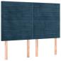 Preview: Boxspringbett mit Matratze Dunkelblau 140x200 cm Samt