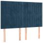 Preview: Boxspringbett mit Matratze Dunkelblau 140x190 cm Samt