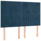Preview: Boxspringbett mit Matratze Dunkelblau 140x200 cm Samt