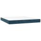 Preview: Boxspringbett mit Matratze Dunkelblau 160x200 cm Samt