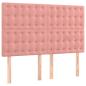 Preview: Boxspringbett mit Matratze Rosa 140x200 cm Samt