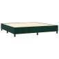 Preview: Boxspringbett mit Matratze & LED Dunkelgrün 200x200 cm Samt