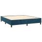 Preview: Boxspringbett mit Matratze & LED Dunkelblau 160x200 cm Samt