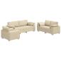 Preview: Sofa 3 pcs Creme 219 x 80 x 82 cm Leinenmischgewebe