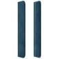Preview: LED Kopfteil Dunkelblau 183x16x118/128 cm Samt