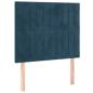 Preview: Boxspringbett mit Matratze Dunkelblau 90x200 cm Samt