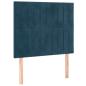 Preview: Boxspringbett mit Matratze Dunkelblau 100x200 cm Samt