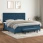 Preview: ARDEBO.de - Boxspringbett mit Matratze Dunkelblau 200x200 cm Samt