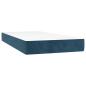 Preview: Boxspringbett mit Matratze Dunkelblau 200x200 cm Samt