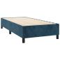 Preview: Boxspringbett mit Matratze & LED Dunkelblau 90x190 cm Samt