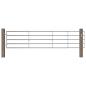 Preview: ARDEBO.de - 5-Rohre-Weidetor Stahl (150-400)×90 cm Silbern