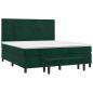 Preview: Boxspringbett mit Matratze Dunkelgrün 180x200 cm Samt